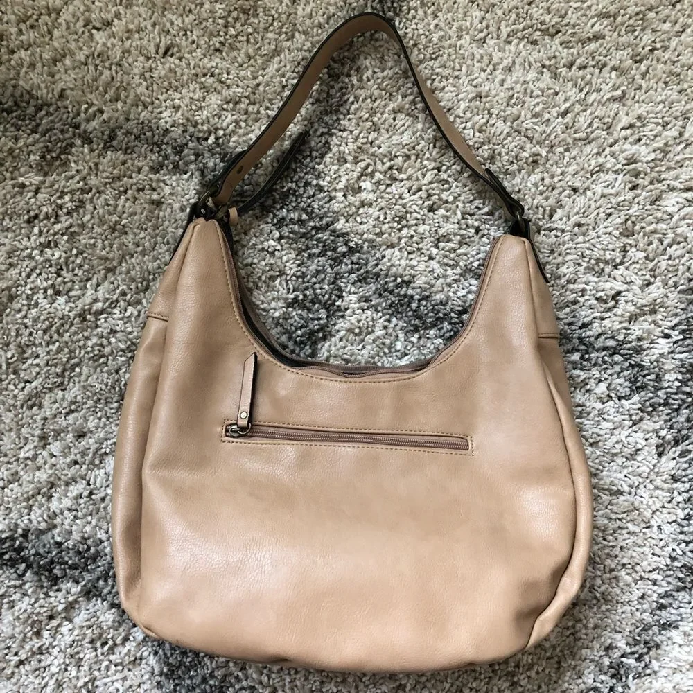ND New Directions Tan Beige Hobo Shoulder Bag Purse